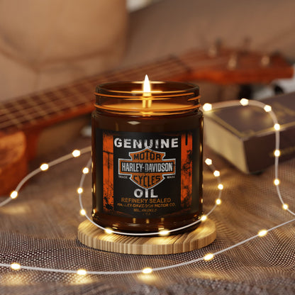 Harley-Davidson Genuine Motor Oil Scented Soy Candle - Amber Jar