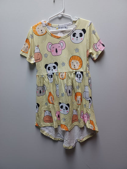 Little Jo Lemon Animal Print on Yellow Dress