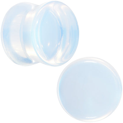 White Opalite Double Flare Plug Set