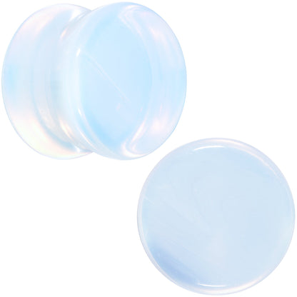 White Opalite Double Flare Plug Set
