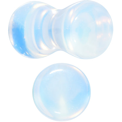 White Opalite Double Flare Plug Set