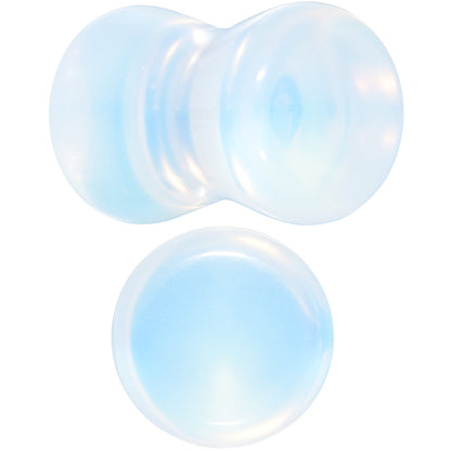 White Opalite Double Flare Plug Set
