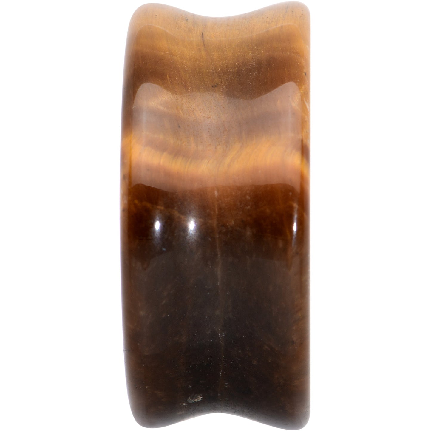 Natural Brown Tiger Eye Stone Double Flare Plug Set