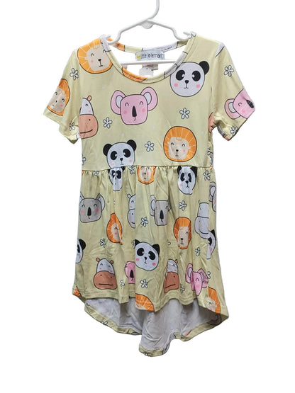 Little Jo Lemon Animal Print on Yellow Dress