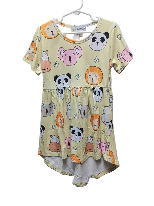 Little Jo Lemon Animal Print on Yellow Dress
