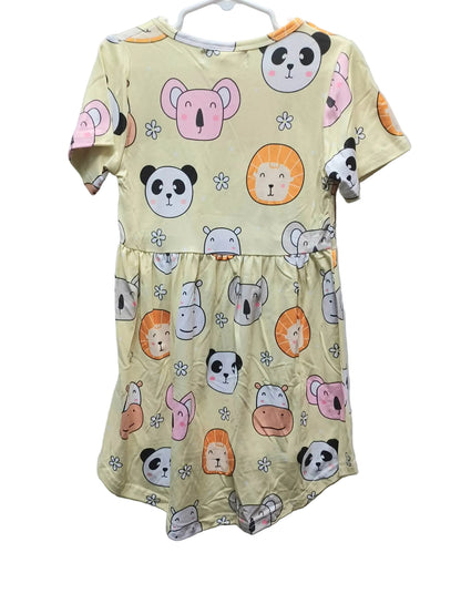 Little Jo Lemon Animal Print on Yellow Dress