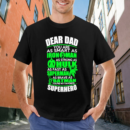 Dear Dad Superhero Men's T-shirt 100% Cotton