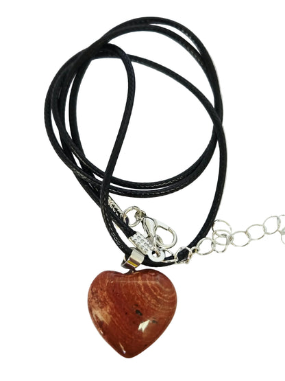 Red Jasper Heart Necklace