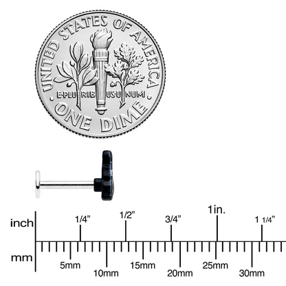 16G 5/16 Good Witch Hat Glow in the Dark Labret Monroe Tragus