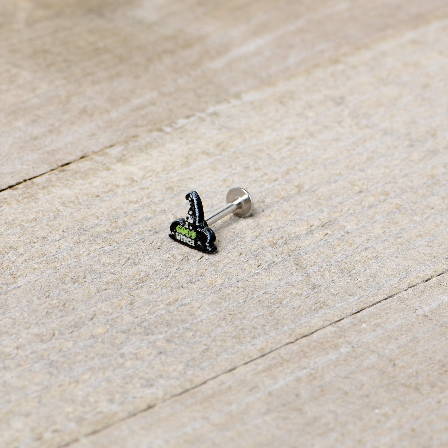 16G 5/16 Good Witch Hat Glow in the Dark Labret Monroe Tragus