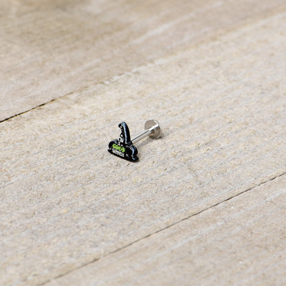 16G 5/16 Good Witch Hat Glow in the Dark Labret Monroe Tragus