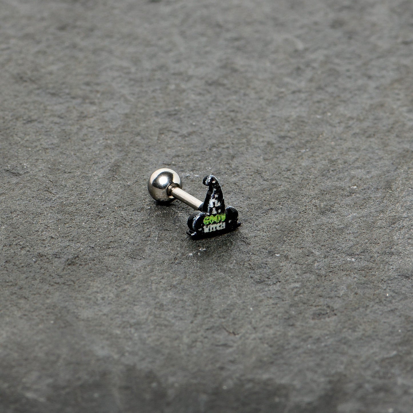 16G 1/4 Good Witch Hat Glow in the Dark Cartilage Tragus Earring