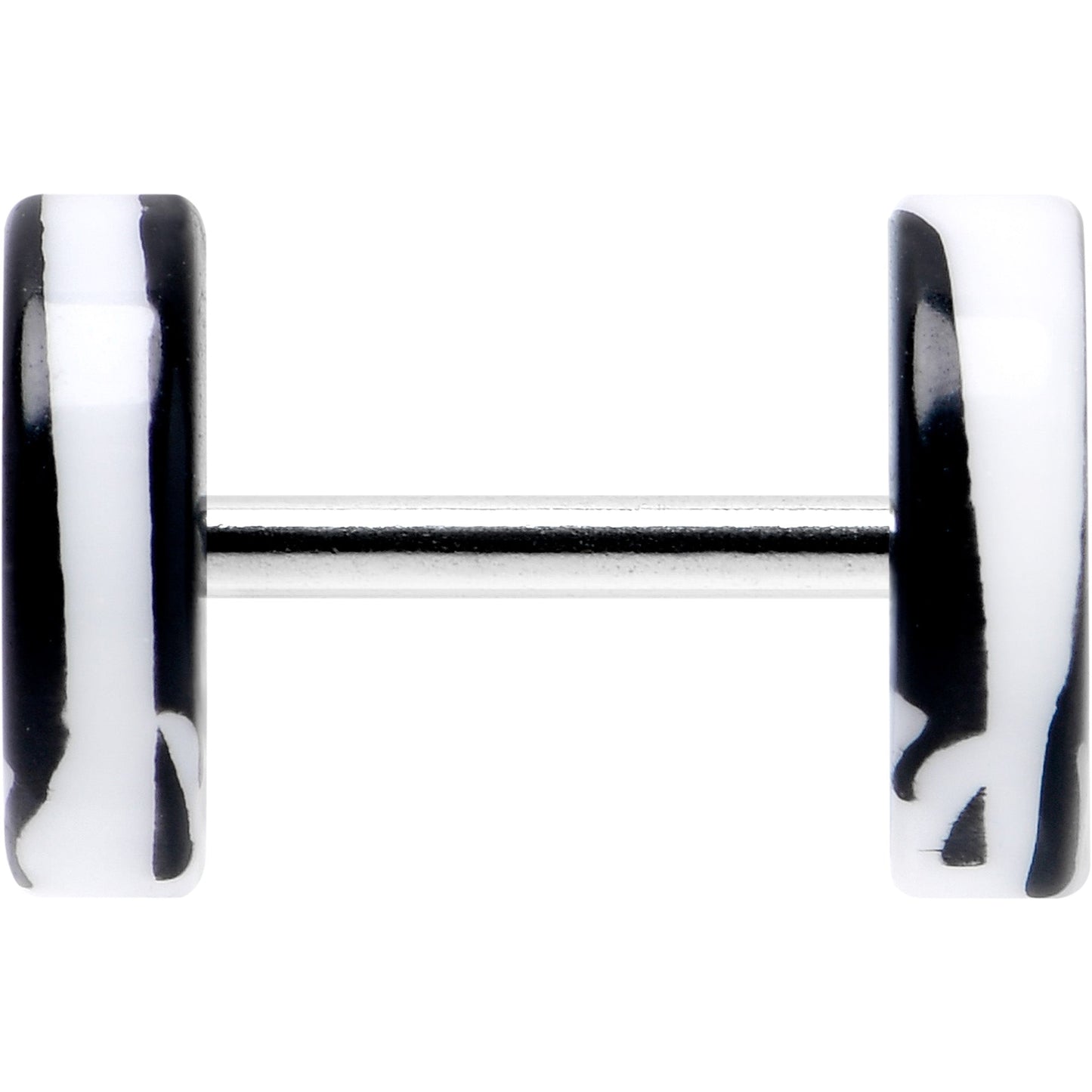 16G White Black Drip Acrylic Cheater Plug Set