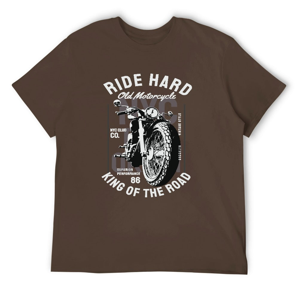 Ride Hard King Of The Road Men's T-shirt 100% Cotton