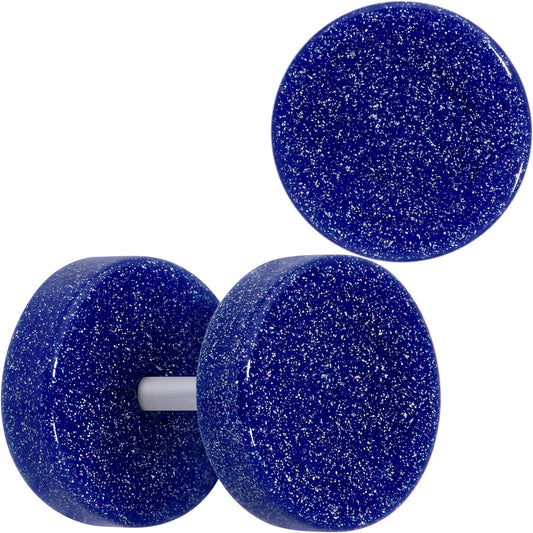 18G Blue Shimmer Acrylic Cheater Plug Set