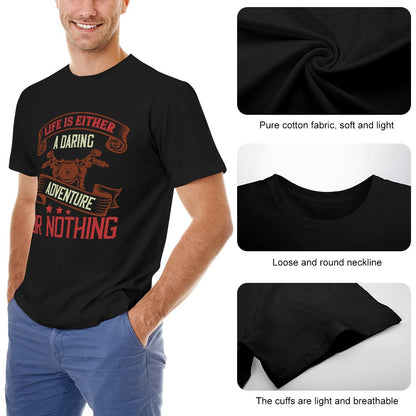 Life Is A Daring Adventure Men's T-shirt 100% Cotton