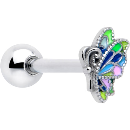 Pastel Profile Butterfly Barbell Tongue Ring