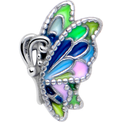 Pastel Profile Butterfly Barbell Tongue Ring