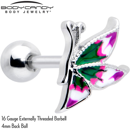 16G 1/4 Profile Butterfly Cartilage Tragus Earring