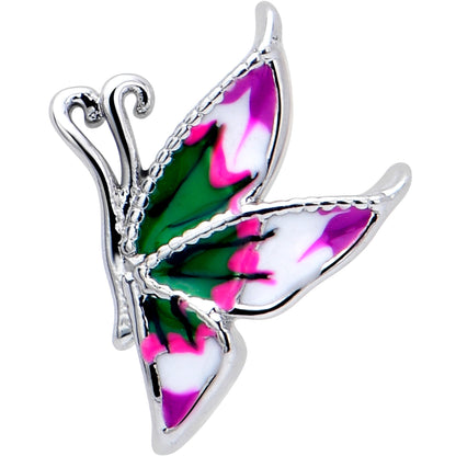 16G 1/4 Profile Butterfly Cartilage Tragus Earring