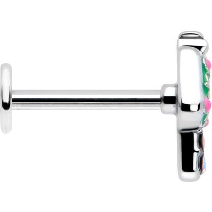 16G 5/16 Aurora Gem Fanciful Green Mushroom Labret Monroe Tragus