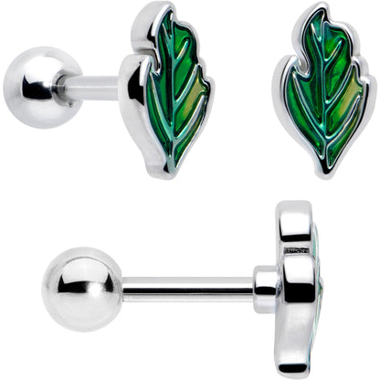 16G 1/4 Ladybug Hippie Flower Cartilage Tragus Earring Set of 3