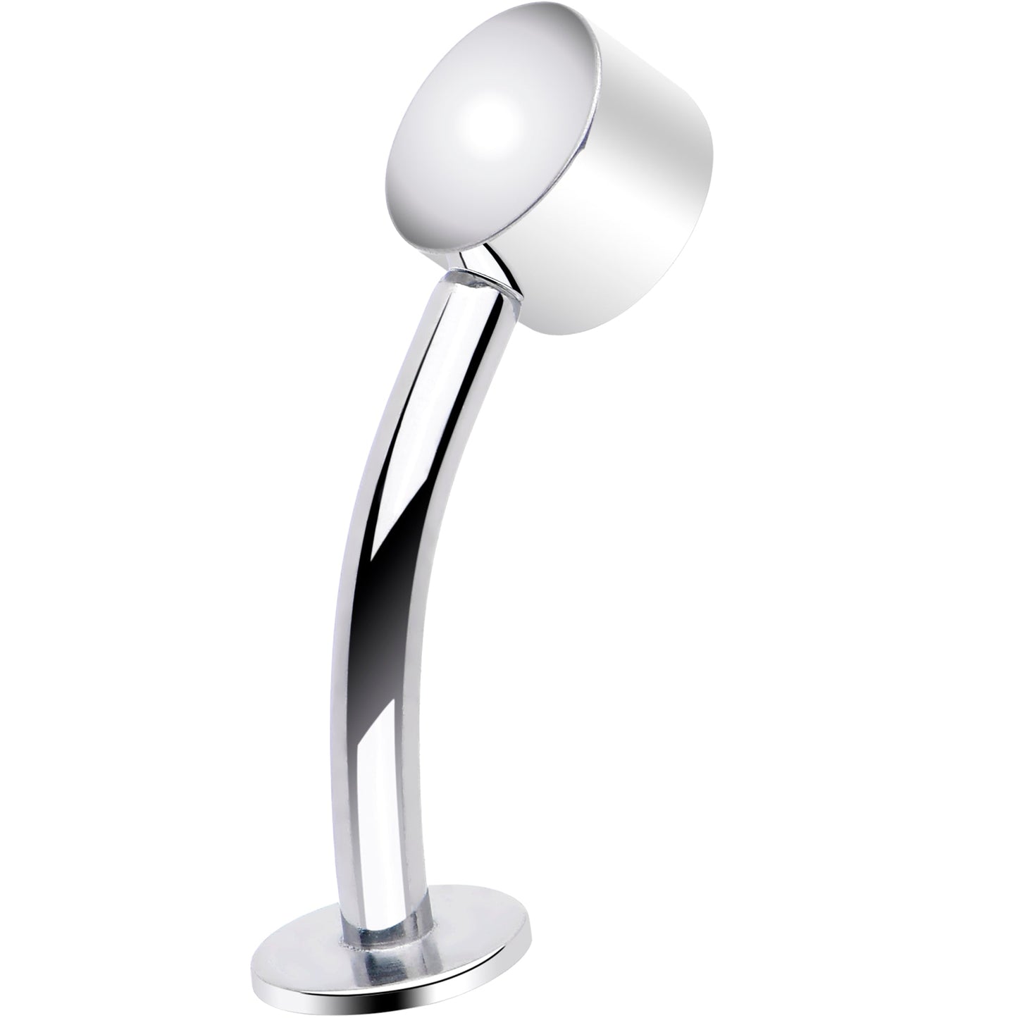 Bezel Gem Titanium Threadless Floating Belly Ring