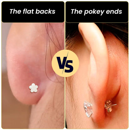 16G 5/16 Titanium Reversible Flower Threadless Gem Butterfly Labret Tragus