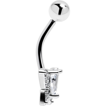 Cubic Zirconia Style Butterfly Belly Ring