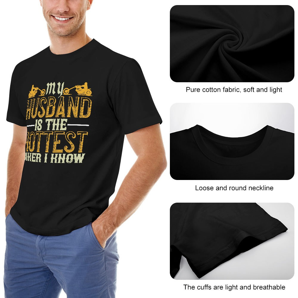 My Husband Is The Hottest Men's T-shirt 100% Cotton
