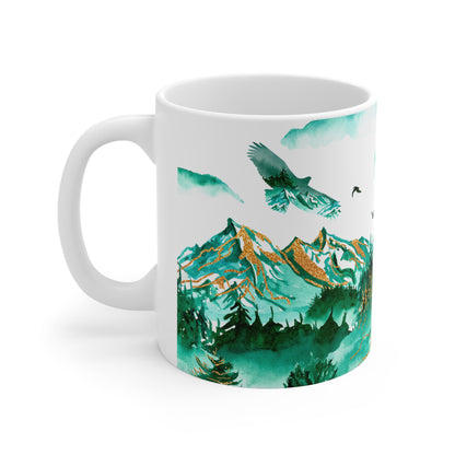 Mountain Scene Ceramic Mug 11oz