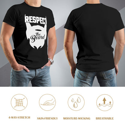Respect The Beard Men's T-shirt 100% Cotton