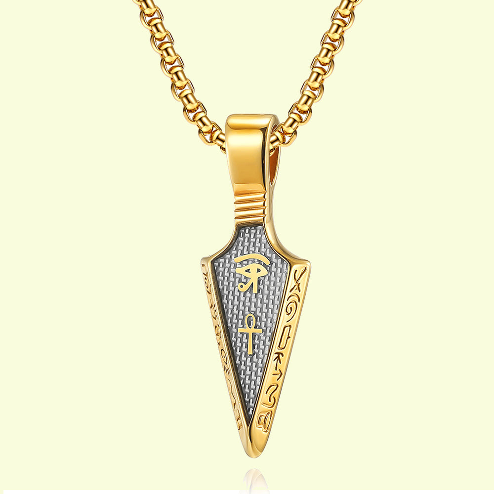 Eye of Horus Anka Spearhead Titanium Steel Necklace Fashion Chain