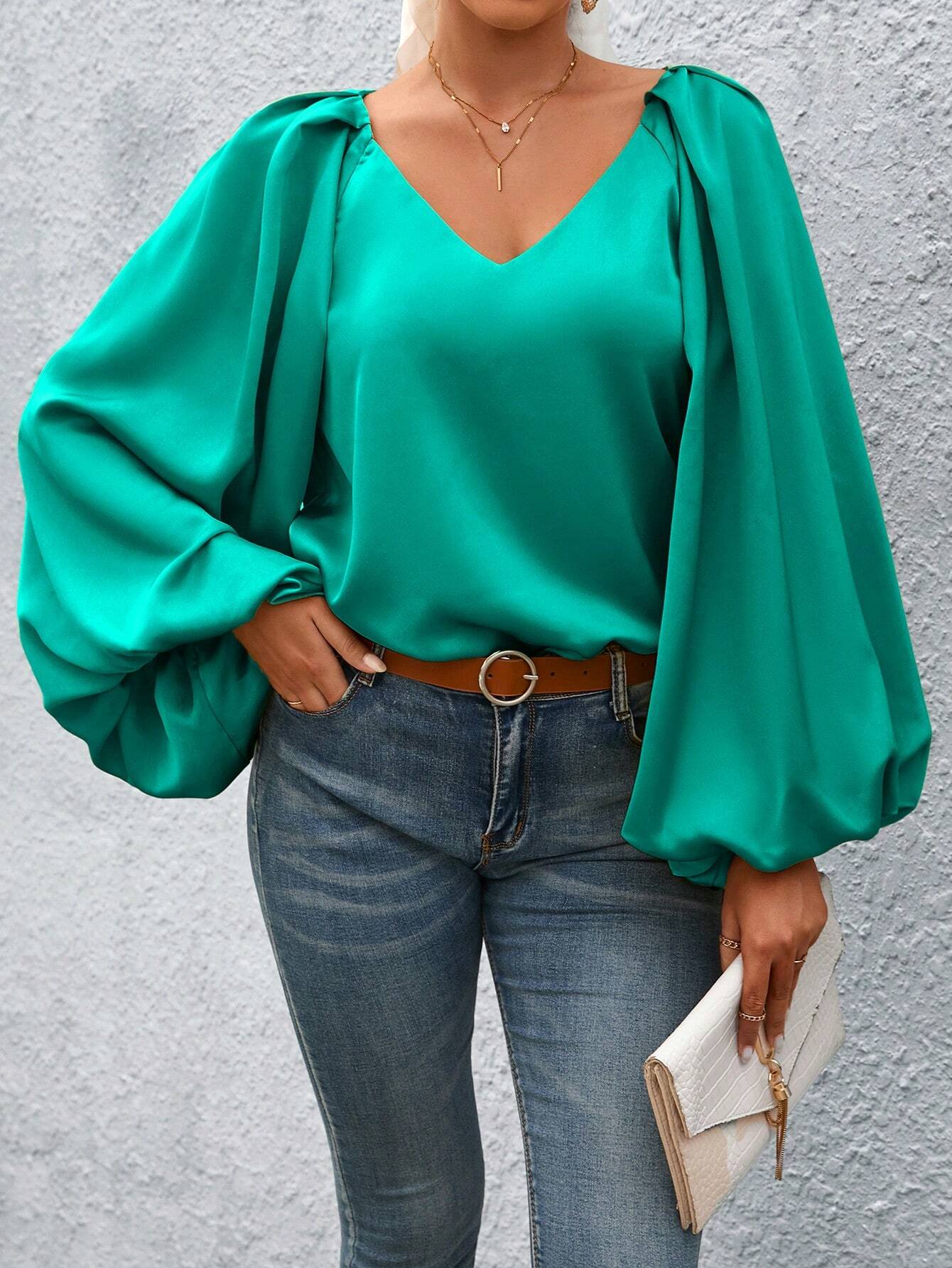 Lantern Sleeve Blouse