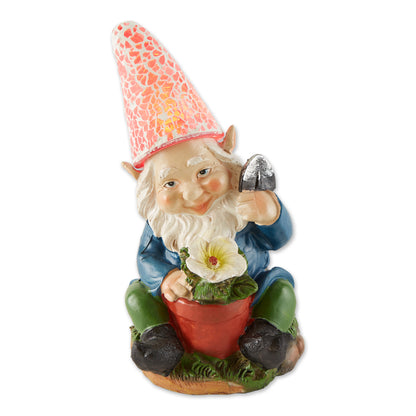 GARDENING GNOME SOLAR STATUE