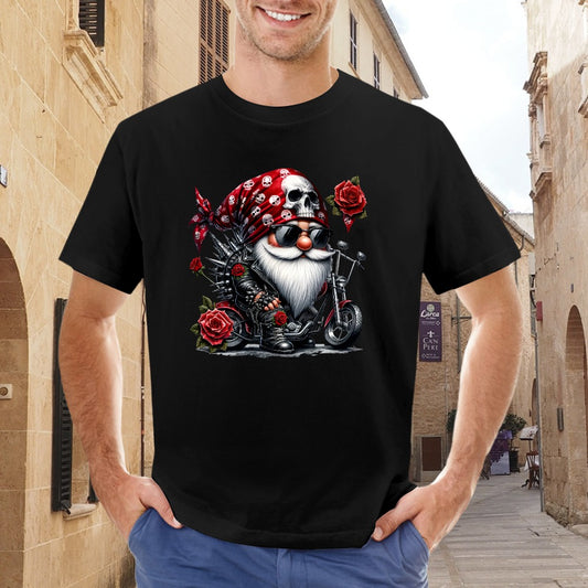Biker Gnome Men's T-shirt 100% Cotton