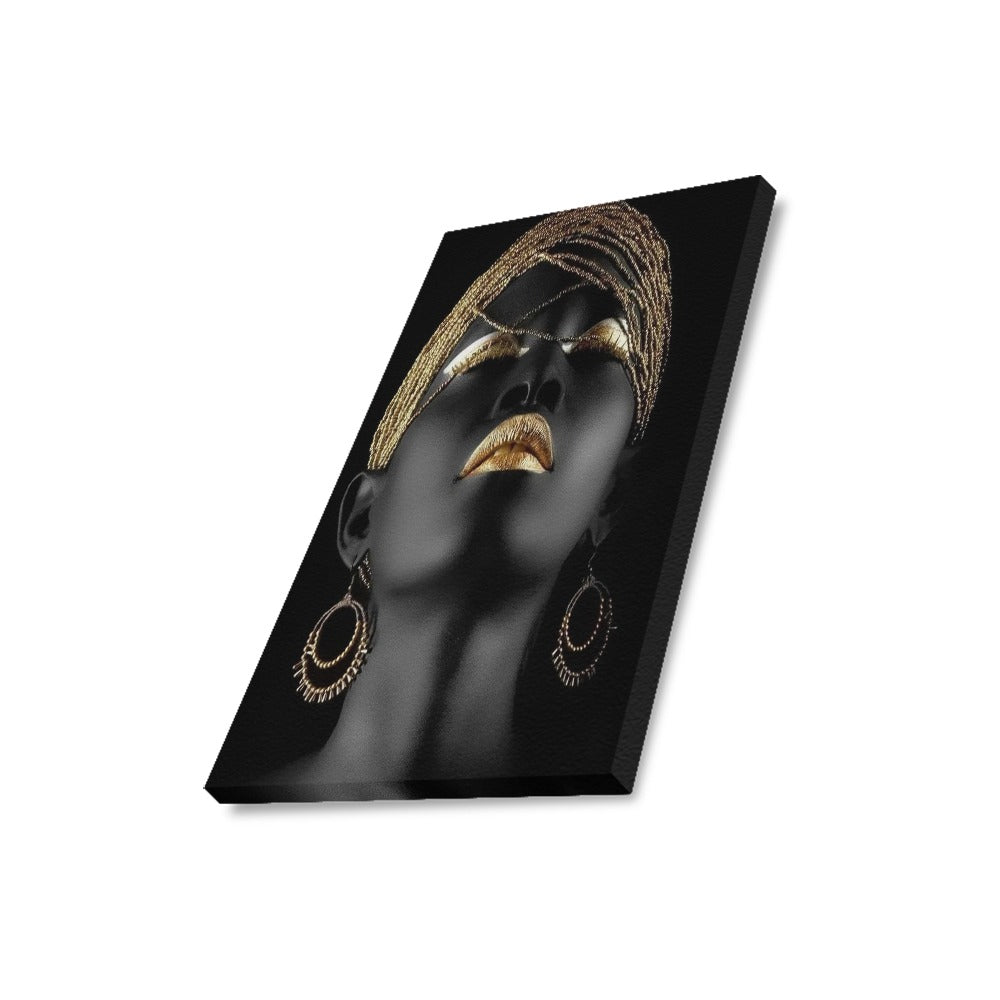 Black and Gold Framed Canvas Print