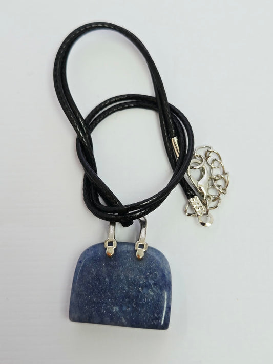 Natural Stone Mini Purse Pendant Necklaces