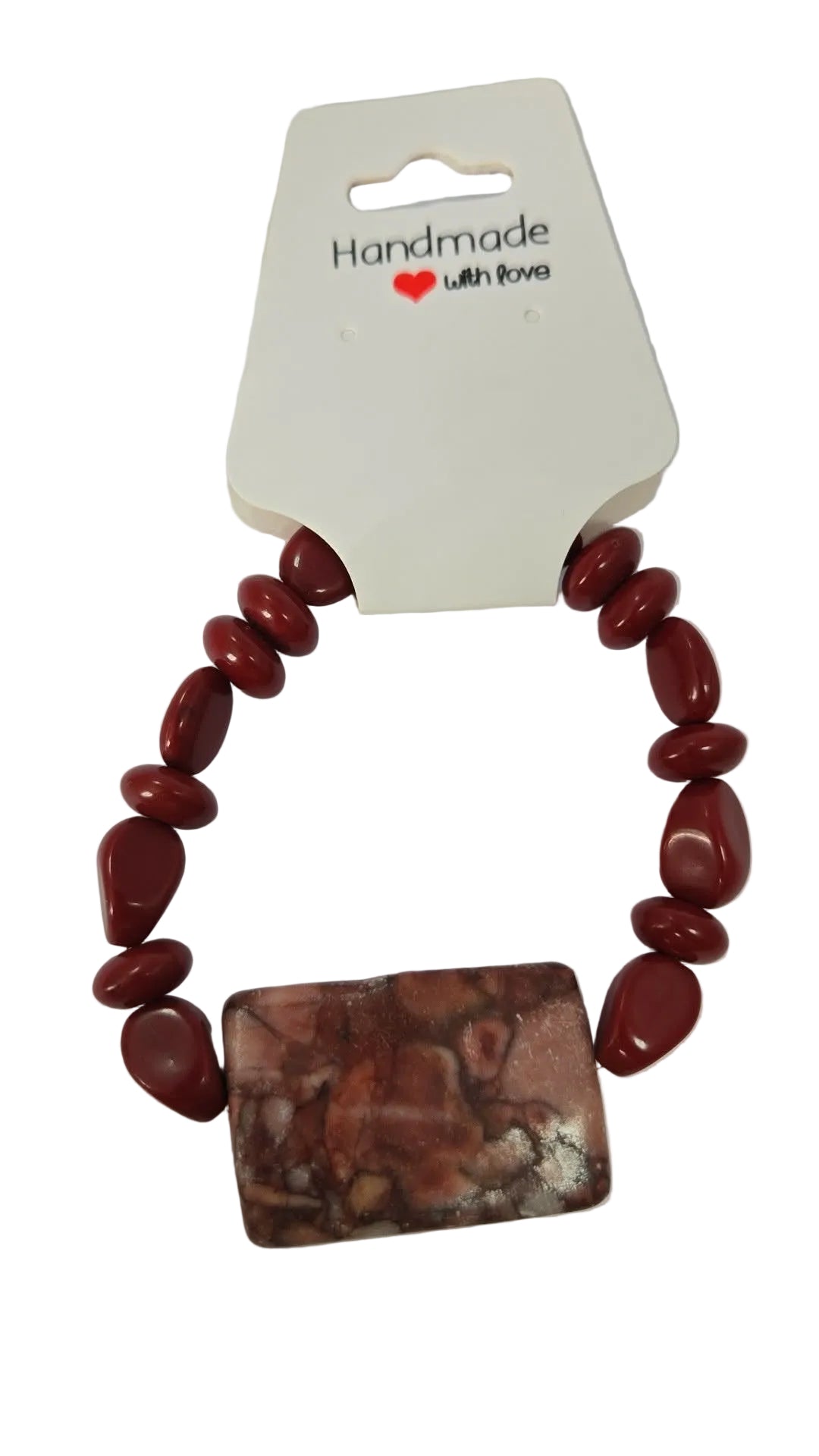 Brecciated Jasper & Red Coral Bracelet