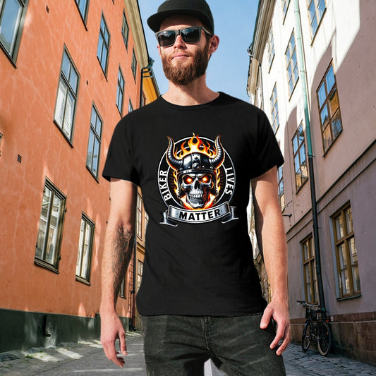 Biker Lives Matter Men's T-shirt 100% Cotton