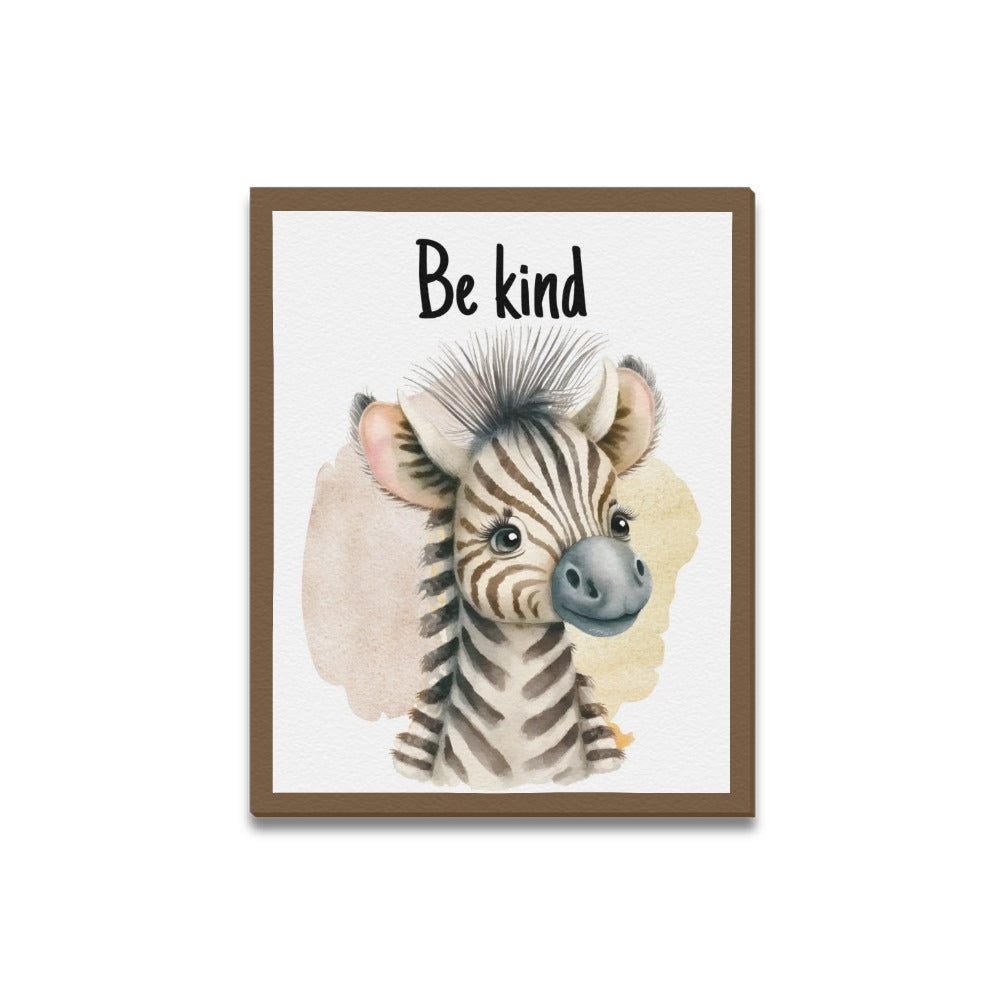 Be Kind Framed Canvas Print