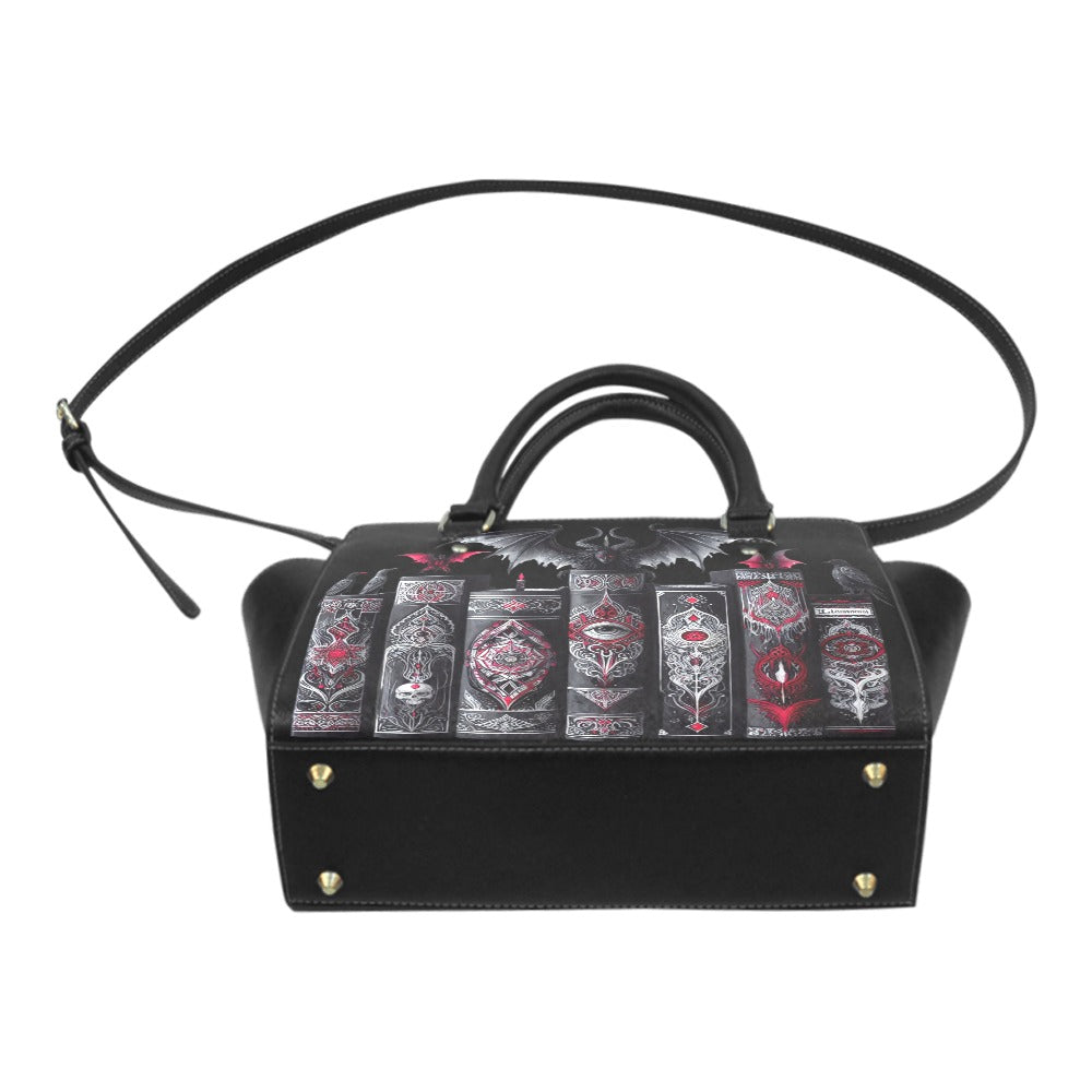 Gothic Books Design Classic Shoulder Handbag