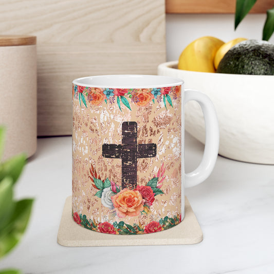 Cross Ceramic Mug 11oz