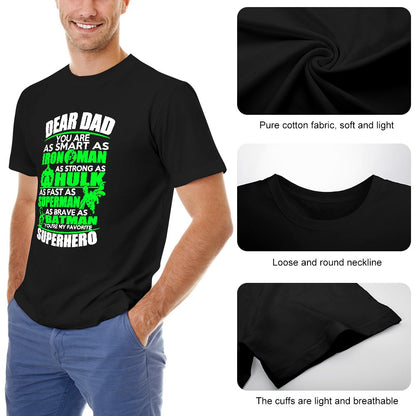 Dear Dad Superhero Men's T-shirt 100% Cotton