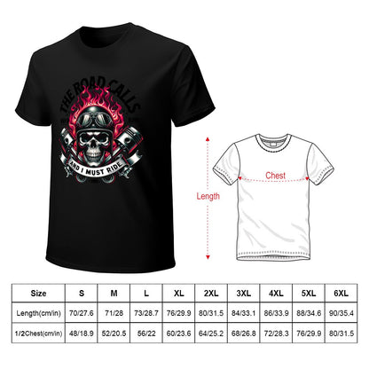 The Road Calls And I Must Ride Men's T-shirt 100% Cotton