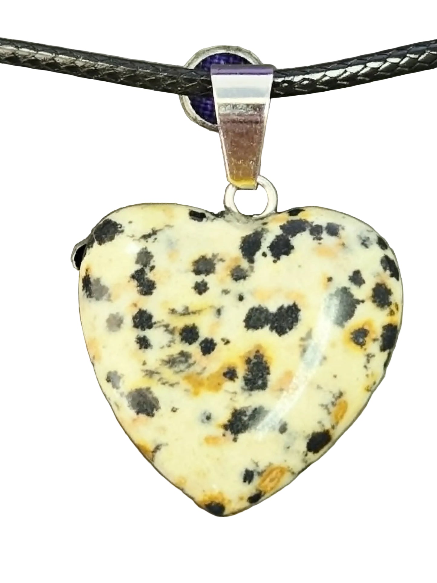 Dalmation Jasper Heart Necklace