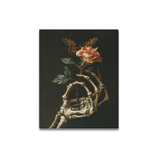 A Flower For You Framed Canvas Print