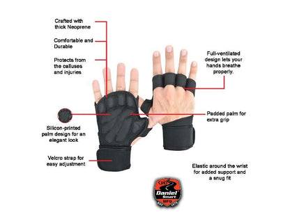 Full Life Black Cross Training Gym Glove