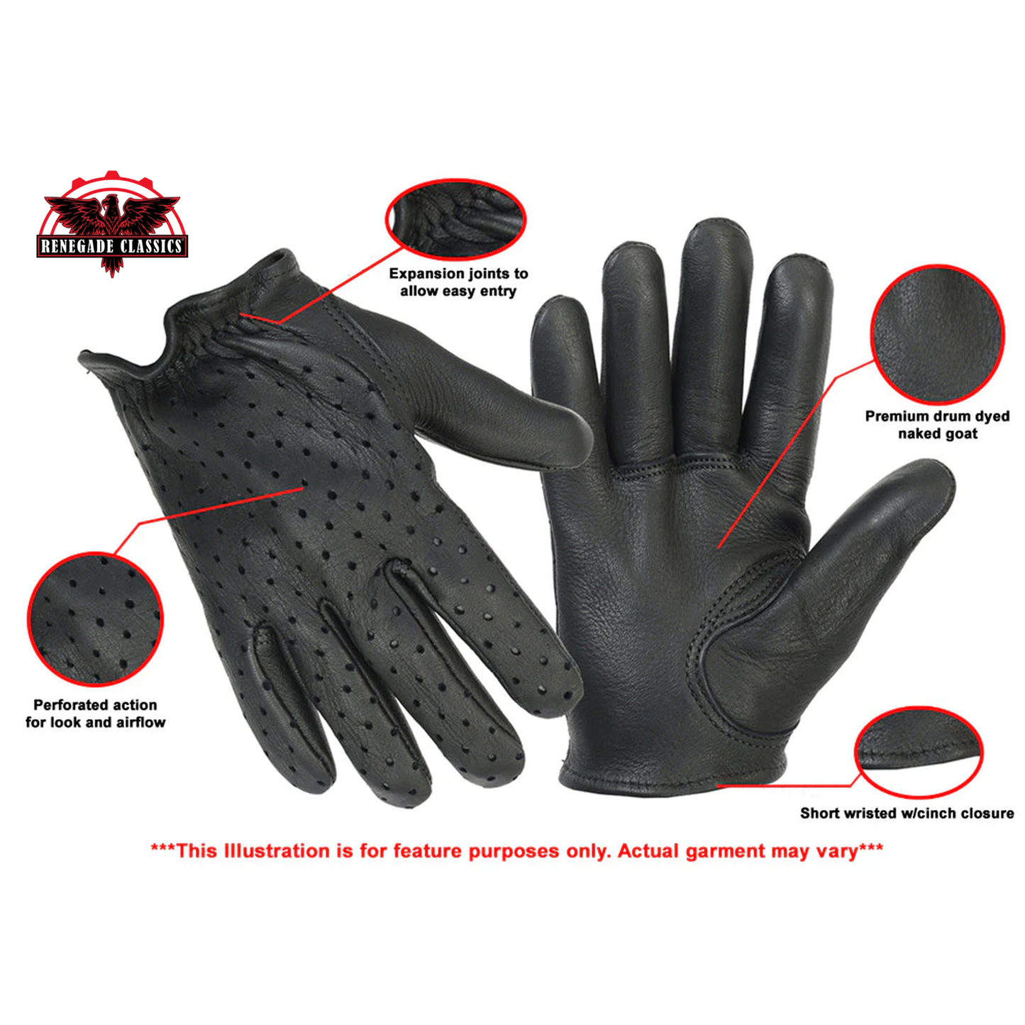 Perforated Police Style Glove