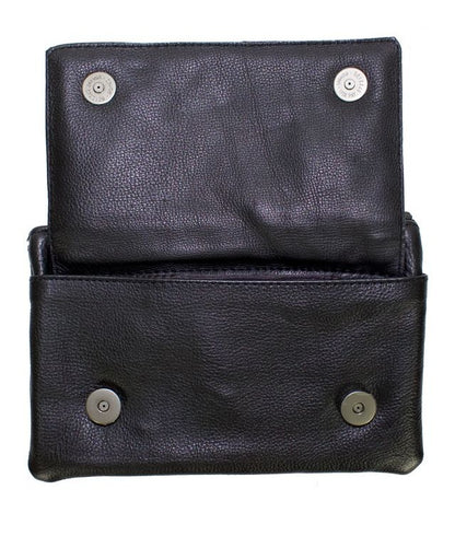 Studded Naked Cowhide Leather Turquoise Skull Belt Bag